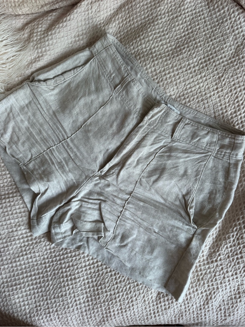 Madewell Light Gray Linen-100% Casual Shorts